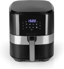 Aurixi® Airfryer xl - Airfryer xxl - Heteluchtfriteuse - 6,2 Liter - 8 programma's - roestvrij staal/zwart - 30cm x 39cm x 34cm — thumbnail 1