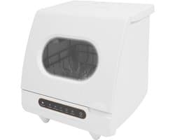 Tafelvaatwasser - Mini vaatwasser - Snel servies reinigen - 5 programma's - 45 x 45 x 38 cm - Wit
