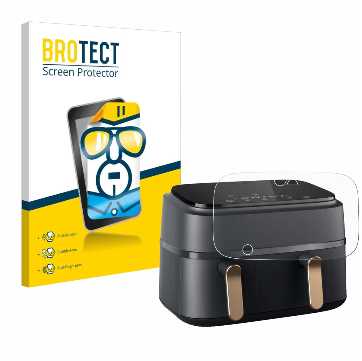 BROTECT - Screenprotector voor Philips Airfryer NA352/00 - Folie Beschermfolie transparant — afbeelding 1