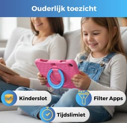 Kindertablet 10 inch – Tablet Kids – 96 GB - Tablet Kinderen – Kindertablet vanaf 3 jaar – 6000mAh - Ouderlijk Toezicht – Android 15 – Roze – 2026 Model - WiseQ — thumbnail 6