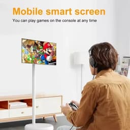 House of Balance Verrijdbaar Smartscreen - Tablet op Verrijdbare standaard - 21.5 Inch - Draaibaar - Wit - Koken Gaming Videocalls - Multifunctioneel — thumbnail 7