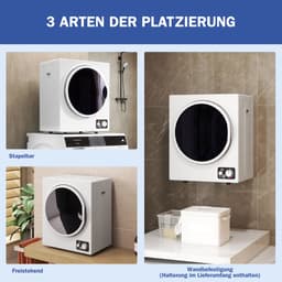 Homcom Wasdroger-Kunststof-49L x 40,5B x 60H cm-Wit — thumbnail 2