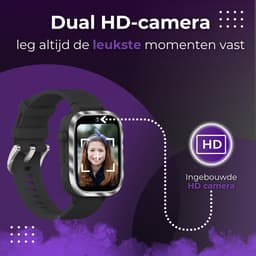 CosmoToys® Smartwatch Kinderen - Incl. Simkaart - 4G - GPS Horloge - Kinder Smartwatch - Tracker - Android - Kinderhorloge Jongen & Meisje - Videobellen - Camera - Zwart — thumbnail 6