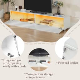 Moderne TV Kast met LED Verlichting - Wand- of Staande Opstelling - 180 cm — thumbnail 6