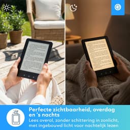 eReader 6 Inch - Ebook Reader - E-Reader met Backlight - 17H Schermtijd - 4GB - Zwart - Silvergear — thumbnail 9