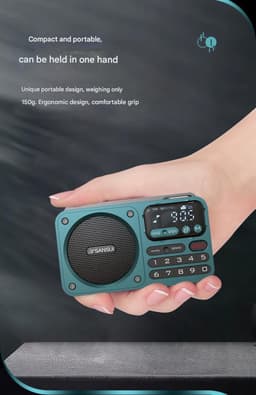 Crrynuo - F22 Bluetooth-Luidspreker - FM-Radio - Draagbaar - Blauw - Multifunctionele Kaart - USB - Externe Opname​ — thumbnail 4