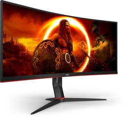 AOC CU34G2XP - Curved Ultrawide Gaming Monitor - HDR400 - USB-hub - 180hz - 34 inch — thumbnail 3