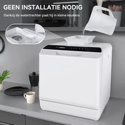 ZRSS® Mini vaatwasser - Kleine afwasmachine - 5 programma's — thumbnail 6