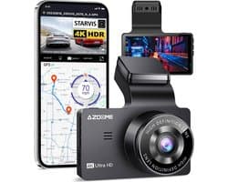 AZDome M63 Pro 1CH dashcam - 2023 model - Ultra 4K resolutie - Wifi - Gps - Parkeerstand - 64gb Micro SD - 3.0 inch Lcd - dashcam voor auto