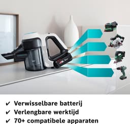 Bosch Unlimited 7 - Steelstofzuiger met dweilfunctie – Draadloos en zonder zak – Vacuum Cleaner – ProHygienic Aqua – BCS71HYG1 — thumbnail 17