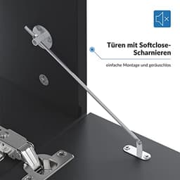 Tv-kast 160 cm met 16 kleuren LED-verlichting, hoogglanzend zwart, hangend/staand, geschikt voor televisies tot 65 inch — thumbnail 3