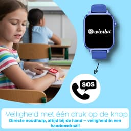 Wiesba WB13 Pro - smartwatch kinderen - gps horloge kind - kinderhorloge bellen - gps tracker kinderhorloge - kinderhorloge met gps - kinderhorloge - Blauw — thumbnail 8