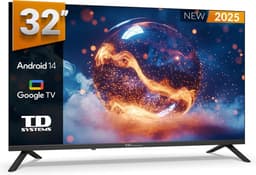32 Inch Smart TV met Google Assistant en Chromecast - HD DVBT2/C/S2 televisie — thumbnail 1