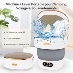 Mini Wasmachine met Centrifuge - Voor Kleine Wasgoed - Meerdere Programma's - — thumbnail 7