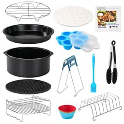 YONO Airfryer Accessoires Set XL - Ø 20cm - Universeel geschikt voor Princess/Tefal/Inventum/Philips/Tristar - 18 Delig — thumbnail 1