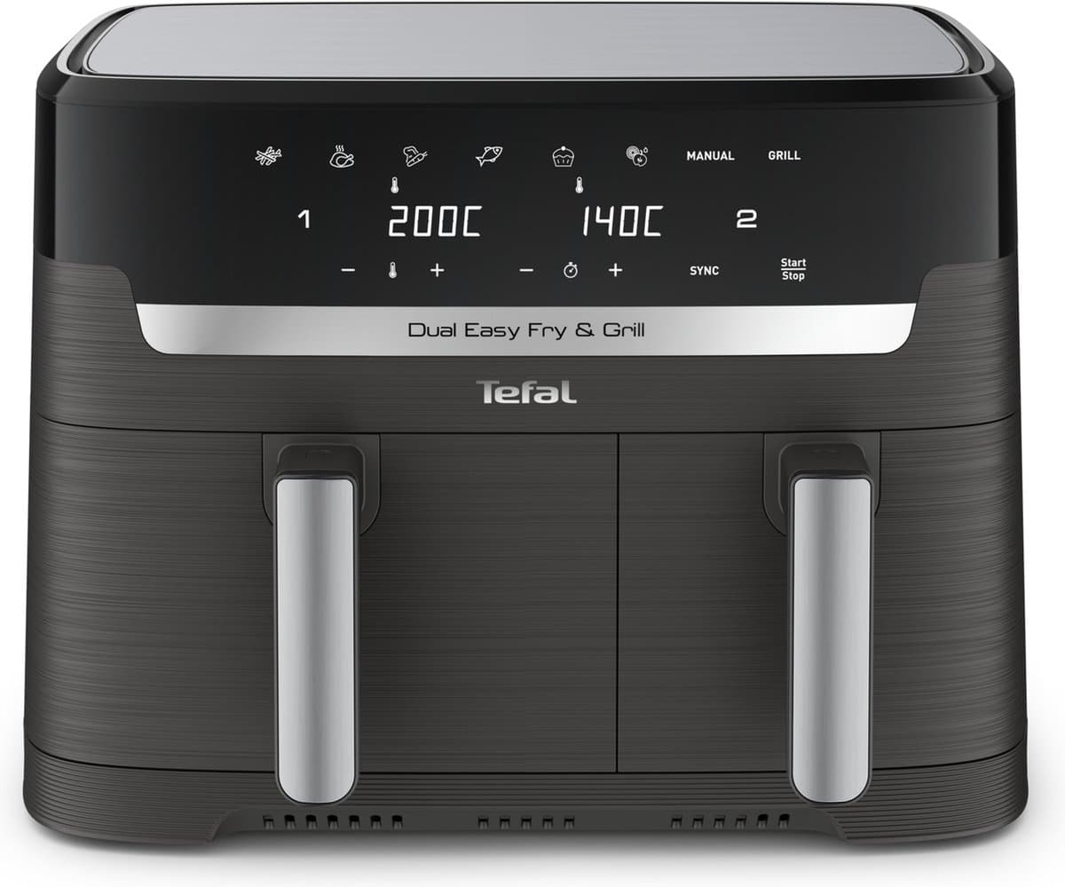 Tefal Easy Fry Dual XXL & Grill EY905B - Dubbele Airfryer - 8.3L - Dubbele Mand - Grillfunctie - XXL Capaciteit — afbeelding 1