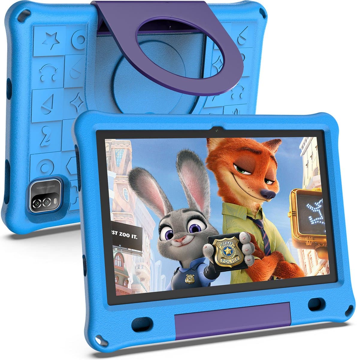 Lipa WQ01 kinder tablet Blue 10.1 inch - Kindertablet vanaf 3 jaar - Kindertablet 10 inch - Tablet kinderen - Android 15 tablet - 64 GB opslag - Groot scherm - Met spellen software - Play store - Ouder bescherming - Bescherming ogen - Met bumper — afbeelding 1