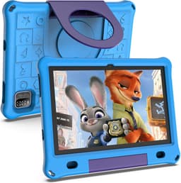 Lipa WQ01 kinder tablet Blue 10.1 inch - Kindertablet vanaf 3 jaar - Kindertablet 10 inch - Tablet kinderen - Android 15 tablet - 64 GB opslag - Groot scherm - Met spellen software - Play store - Ouder bescherming - Bescherming ogen - Met bumper — thumbnail 1