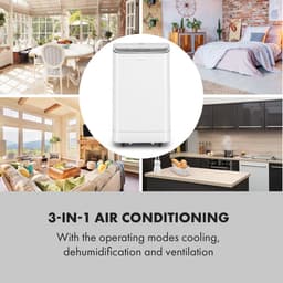 Klarstein Mobiele airconditioner met luchtafvoerslang, 4-in-1 airconditioner met ventilator, luchtontvochtiger & nachtmodus, Kleine & draagbare airconditioner voor thuis & op kantoor, 12000 BTU Laag verbruik,5 kW voor 56 m² - Afstandsbediening — thumbnail 16