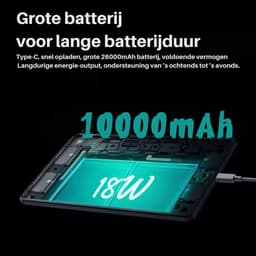 Mookes Pad 8 Pro Tablet 10.1 inch Android Global Snapdragon 8gen2 16GB 1024GB10000 mah 5G Dual SIM WIFI HD Volledig Scherm - Green — thumbnail 5