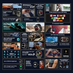 Blackview W60 Smartwatch voor heren - fitnesshorloge met telefoonfunctie (bellen/ontvangen) - kompas - IP68 waterdicht - sporthorloge met 100+ sportmodi - hartslag- en slaapmonitor - stappenteller - geschikt voor Android en iOS - Grijs — thumbnail 8