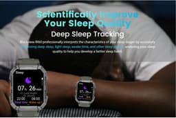 Blackview W60 Smartwatch voor heren - fitnesshorloge met telefoonfunctie (bellen/ontvangen) - kompas - IP68 waterdicht - sporthorloge met 100+ sportmodi - hartslag- en slaapmonitor - stappenteller - geschikt voor Android en iOS - Grijs — thumbnail 11