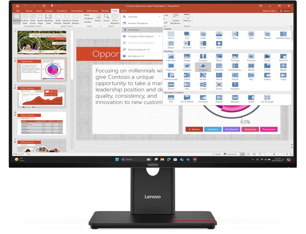 Lenovo ThinkVision T27-40 Monitor — afbeelding 1