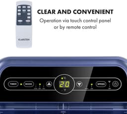 Klarstein mobiele airconditioner met luchtafvoerslang, 4-in-1 airconditioner met ventilator, luchtontvochtiger & nachtmodus, kleine & draagbare airconditioner voor thuis & op kantoor, app-bediening, 7000 BTU,1 kW voor 23 m² - Afstandsbediening — thumbnail 23