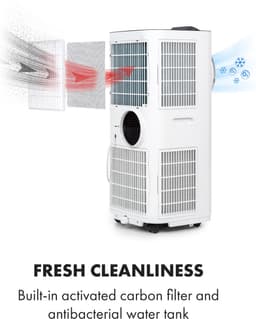Klarstein mobiele airconditioner met luchtafvoerslang, 5-in-1 airconditioner, ventilator, luchtontvochtiger, luchtreiniger & nachtmodus, app-bediening, kleine & draagbare airconditioner voor thuis & op kantoor, 12000 BTU,4 kW voor 59 m² 50 dB — thumbnail 22
