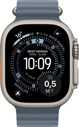 Apple Watch Ultra 3 Cellular 49mm Natural Titanium Case with Anchor Blue Ocean Band — thumbnail 2