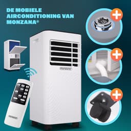 Monzana Mobiele Airco 7000BTU - 4in1 Kit Rolluik 20-25m² met App - Wit — thumbnail 4