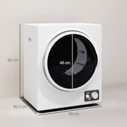 Homcom Wasdroger-Kunststof-49L x 40,5B x 60H cm-Wit — thumbnail 7