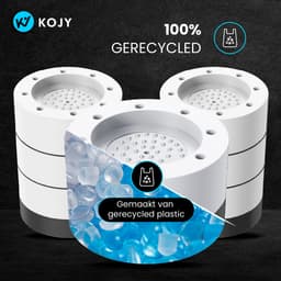 KOJY Wasmachine dempers - Wasmachine Verhoger - Stapelbaar - geschikt voor wasmachine en wasdroger - wit/zwart — thumbnail 10