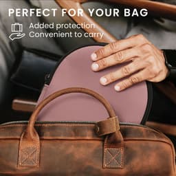 kwmobile hoes geschikt voor Anker Soundcore Q20i - 20 x 16 cm - Beschermhoes voor headset in donkerroze - Van neopreen — thumbnail 7