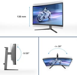 Philips Evnia 5000 27M2C5200W - Full HD Curved Gaming Monitor - 280hz - 27 inch — thumbnail 7