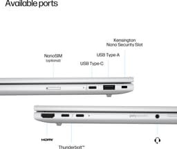 HP EliteBook 8 G1i 14 inch Notebook AI PC Intel Core Ultra 5 225U Laptop 35,6 cm (14") WUXGA 16 GB DDR5-SDRAM 256 GB SSD Wi-Fi 7 (802.11be) Windows 11 Pro Zilver — thumbnail 4
