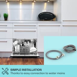 Klarstein Vaatwasser Mini voor 6 Couvert, Stille Kleine UV-vaatwasser met 6 Programma’s, Kleine Tafelvaatwasser voor Thuis, Kantoor en Camping, Mini Vaatwasser met Wateraansluiting - Vaatwasmachine - 6 Maatgedekken 45 cm 1380W - AquaStop Inbouw — thumbnail 4