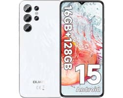 C1 Android 15 Smartphone 16GB+128GB 1TB Uitbreidbaar 6.52" HD+ 5150 mAh Dual 4G Simkaart