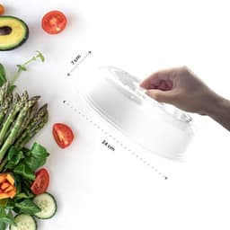BPA-vrije magnetronklokken voor keuken - 24 cm magnetron deksels (2 stuks) — thumbnail 6