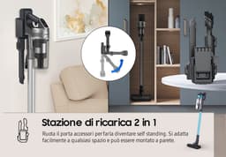 Samsung VS15A6031R1 Steelstofzuiger Batterij/Accu Droog Zakloos 0,8 l 410 W Zwart, Muntkleur — thumbnail 12