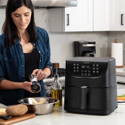 Cosori XL Airfryer - Heteluchtfriteuse 5.5 liter - Inclusief Spiezenrek en 5 Spiezen - met App Connectie – Zwart — thumbnail 8