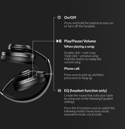 Mobilize Bluetooth Headphone with Speaker Function Black — thumbnail 7