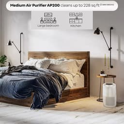 Instant™ Air Purifier Luchtreiniger Wit - Keuken / Slaapkamer tot ± 22m² - Met HEPA-13 Filter - 3-in-1 Filtratie Tegen Woning Allergenen & Huisdier Allergie - Verwijdert 99.9% Bacterien, Stof, Rook, & Stuifmeel met Plasma Ion Technologie - AP200 — thumbnail 14