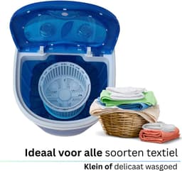 Mini Wasmachine met Centrifuge - Voor Kleine Wasgoed - Meerdere Programma's - — thumbnail 8