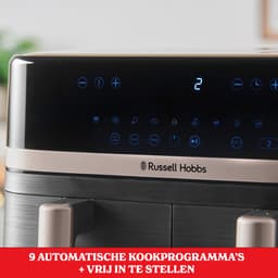 Russell Hobbs Satisfry Dual Basket 9L Airfryer - Heteluchtfriteuse - 27680-56 — thumbnail 13