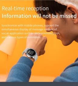 GALESTO Smartwatch Luxe - Gratis Stalen Band - Smartwatch Dames - Heren Smartwatch - Activity Tracker - Fitness Tracker - Met Touchscreen - Siliconen band - Horloge - Stappenteller - Bloeddrukmeter - Verbrande calorieën - Waterbestendig - Zilver — thumbnail 9