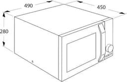 Severin MW 7752 - Combi magnetron met grill- en heteluchtfunctie - Incl. Pizzaplaat Ø 28 cm - 25 Liter - Timer en Automatische programma's - Zwart / Zilver — thumbnail 9