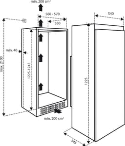 Inventum IKV1221S - Inbouw koelkast - Vriesvak - Nis 122 cm - 187 liter - 4 plateaus - Sleepdeur - Wit — thumbnail 7