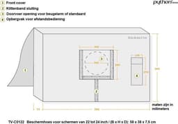 Python beschermhoes met transparante doorkijk voor schermen van 22 tot 24 inch — thumbnail 16