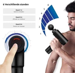 Mobstore Massage Gun - LCD Electric Touch Massage gun - Massage apparaat - Sport Massage - Professioneel Gebruik - Spierherstel & Spierontspanning - Stress Verminderend - Stil en Sterk - Lange Batterij - Professionele Massage Gun - Massage Pistool — thumbnail 4